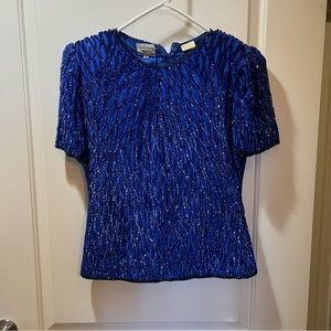 Stenay - Vintage Blue Sequin Set (top and skirt)